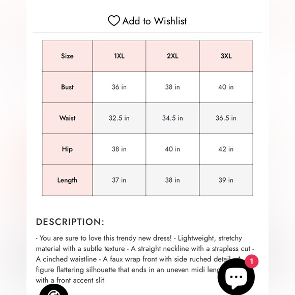 Faux wrap strapless dress! - Picture 5 of 5